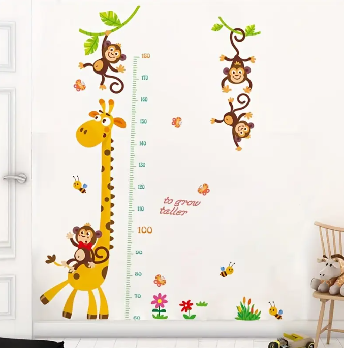 Règle de hauteur en forme d'arbre avec des griafe jaune