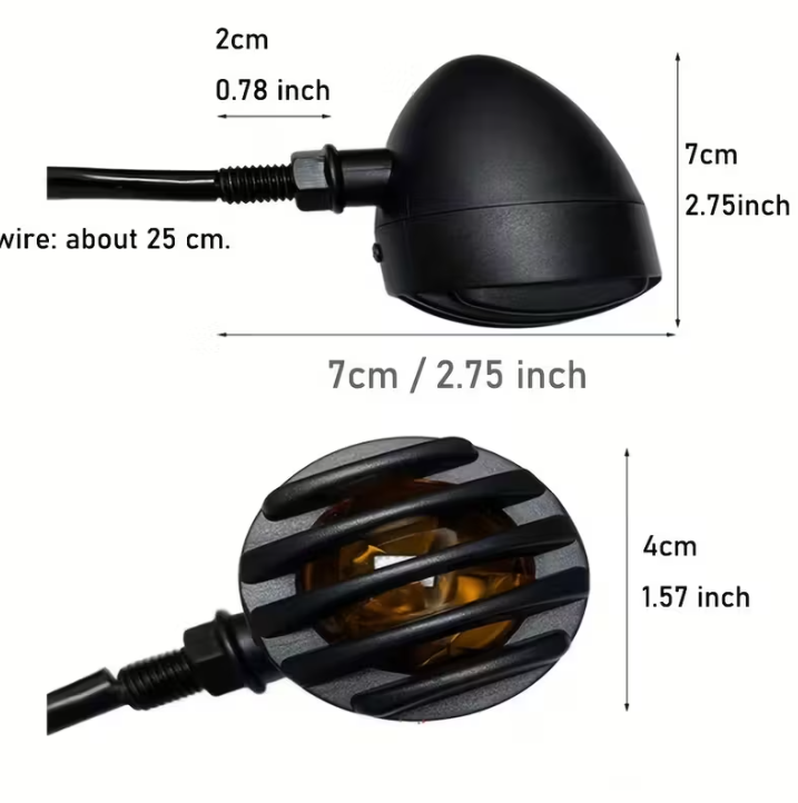 Clignotants V2 (une paire) [Noir rayé]