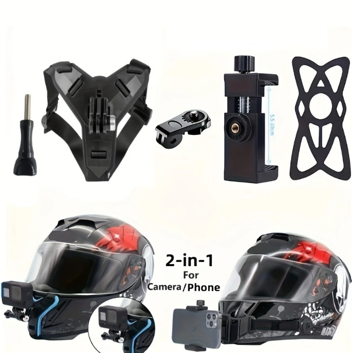 Kit de support pour téléphone portable et caméra (poitrine, tête et casque)