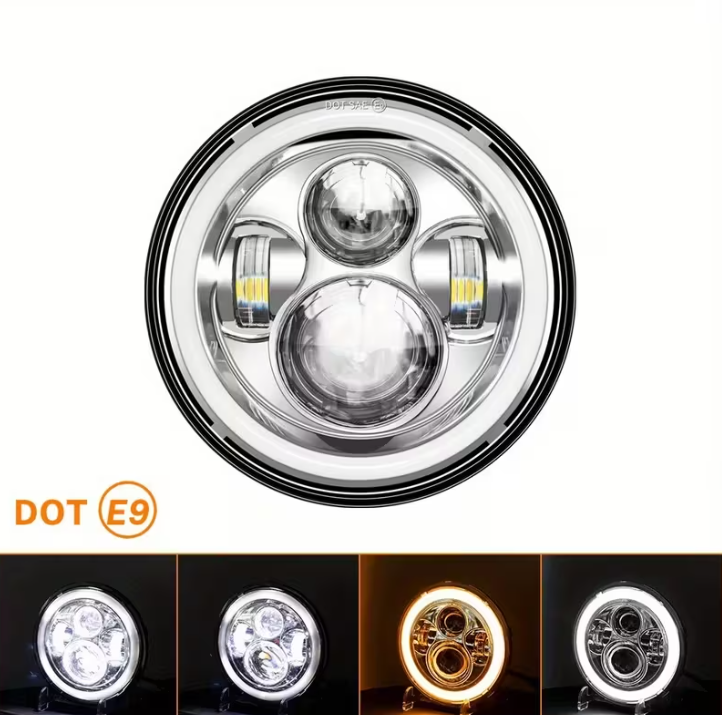 [Sur commande] Phares LED 7 pouces ronds 60W