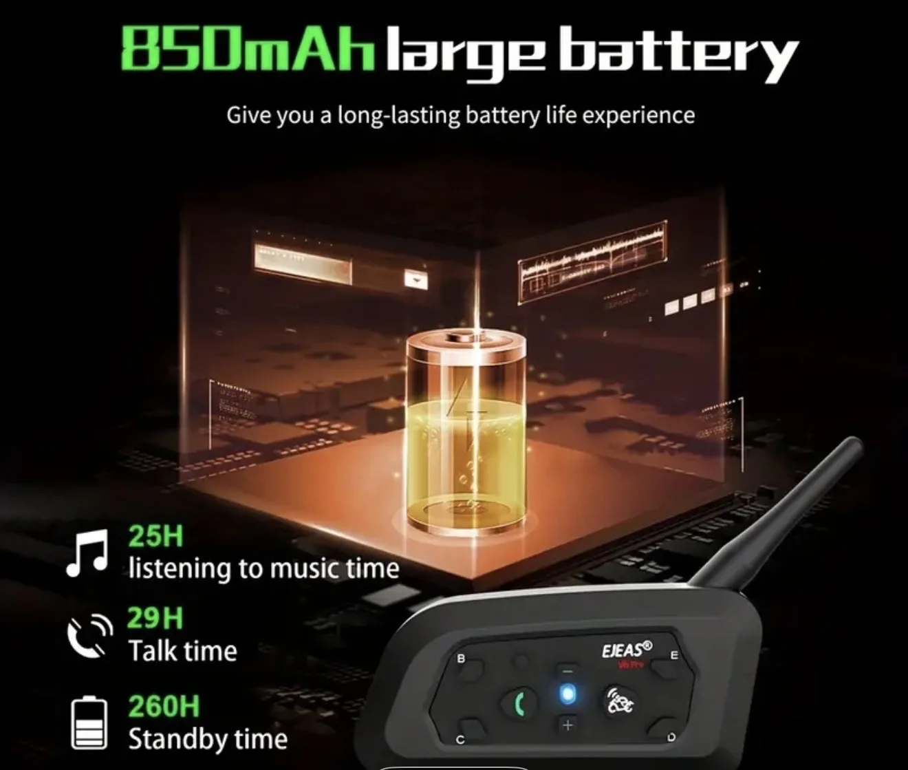 2 pieces Intercoms EJEAS V6 Pro Plus