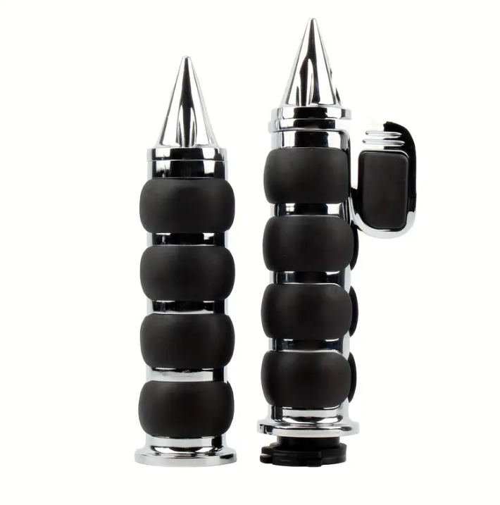 Poignées de guidon vintage avec assistance à l'accélération - 25mm [Argent]