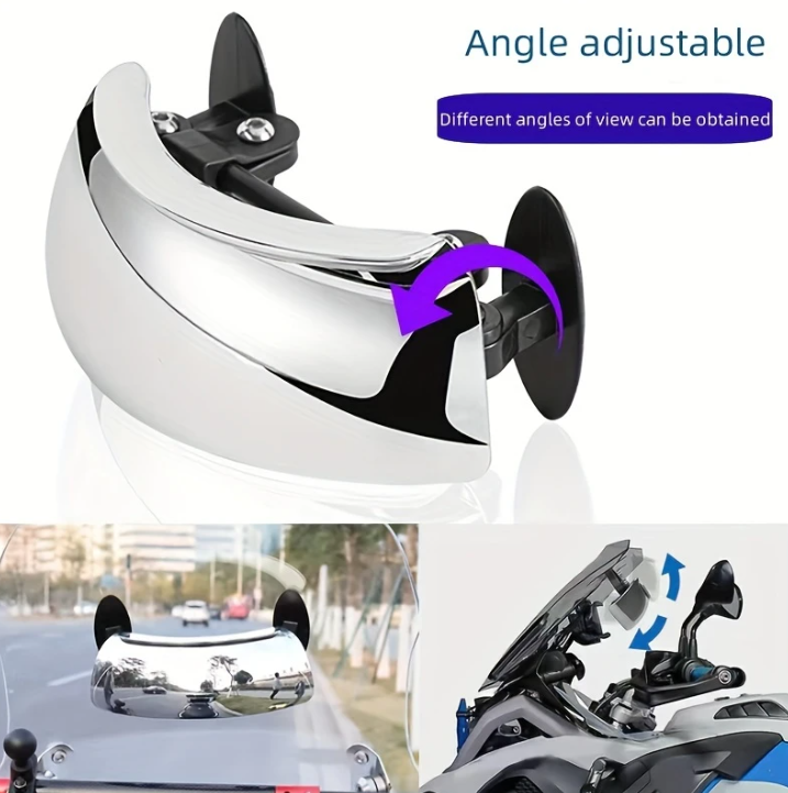 Rétroviseur latéral pour moto à angle large de 180 degrés