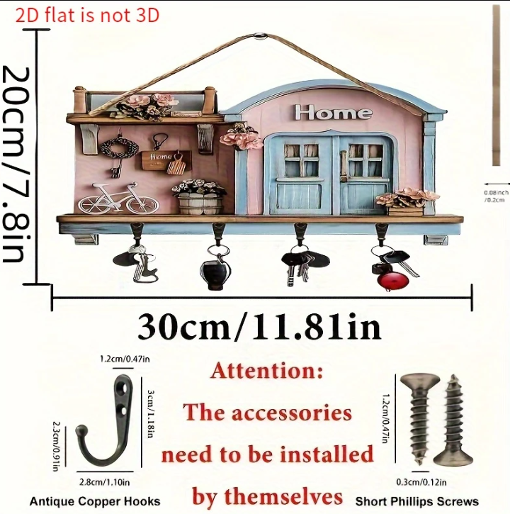 Plaque de bienvenue - Maison rose