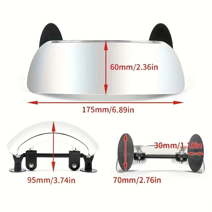 Rétroviseur latéral pour moto à angle large de 180 degrés