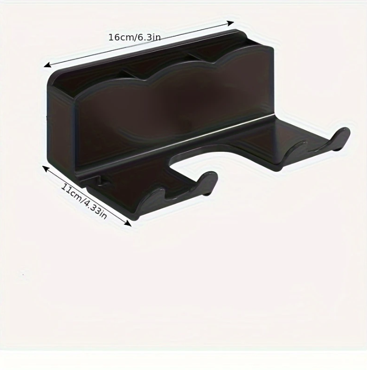 Support à sèche-cheveux en plastique, montage mural sans perçage