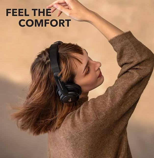 Anker Soundcore Q30 Hybrid Active Noise Cancelling Headphones Bluetooth with Multiple Modes, Hi-Res Sound Bluetooth Headphones, Custom EQ via App, 40H Playtime
