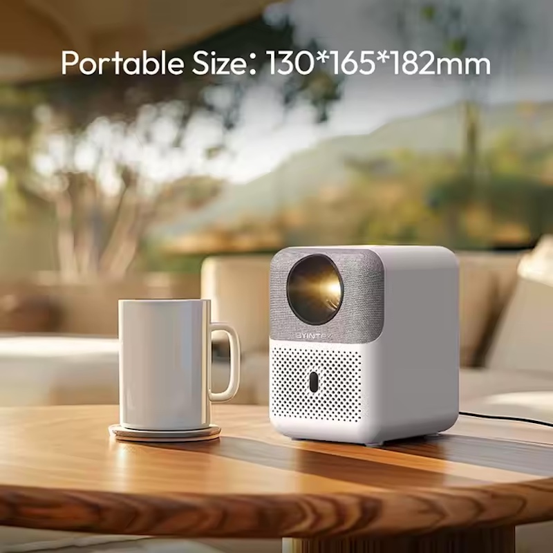 BYINTEK Mini Vidéoprojecteur de Données à Bas Prix Vidéoprojecteur Chinois Fabriqué à la Maison U4 Petit Vidéoprojecteur USB Portable avec Design en Tissu