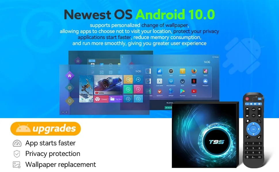 Boîtier TV T95 Allwinner H616, 2GB RAM, 4K, lecteur multimédia intelligent