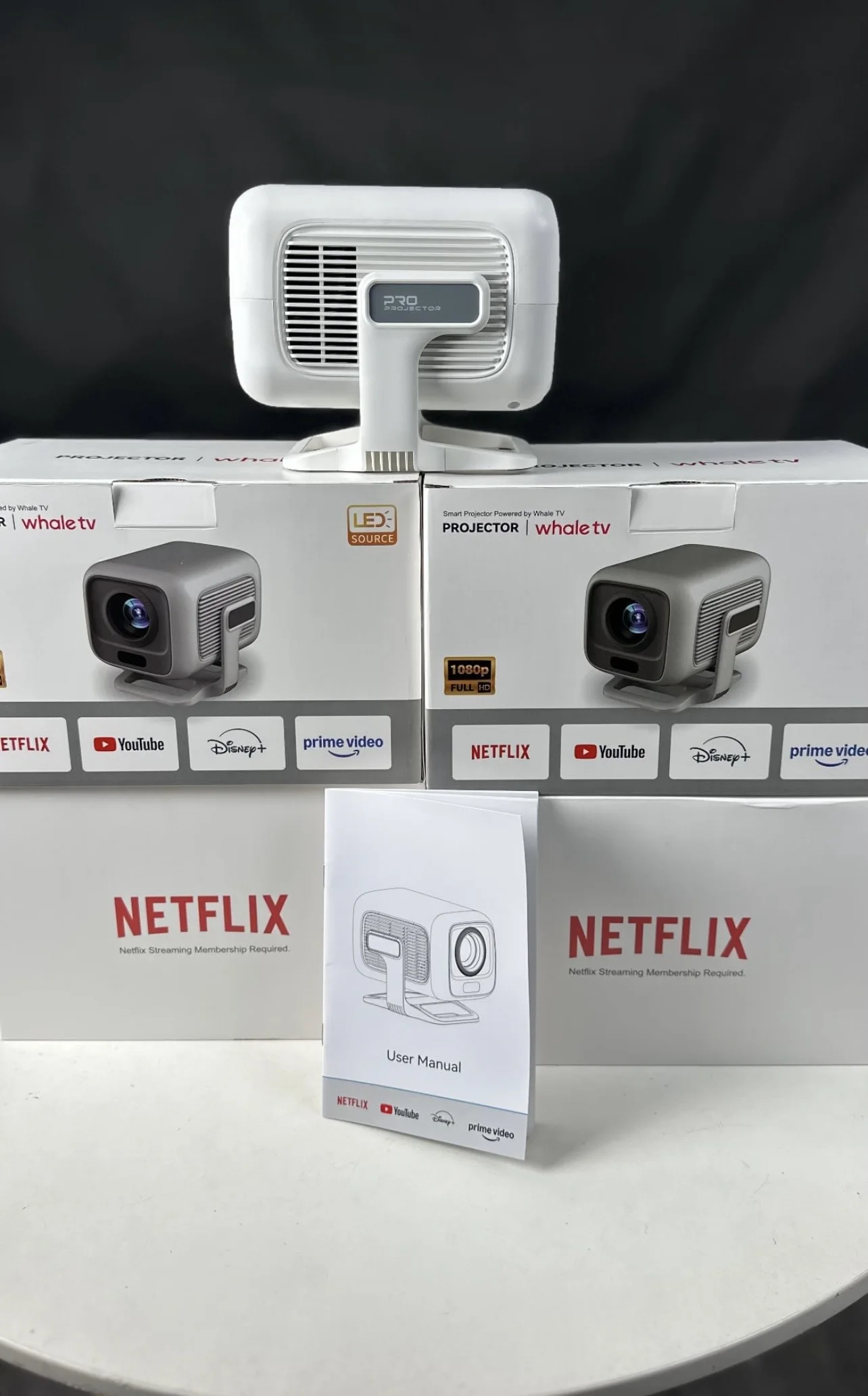 PACK :MINI PROJECTEUR ANDROID+ECRAN DE PROJECTION+TREPIED+MINI BAFLE