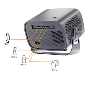 Vidéo-projecteur smart (intelligent) android 11 auto-focus resolution full HD, Smart Home Projecteur H713 Portable 4K Vidéo Android 11 LED Lampe 3D Wi-Fi 800 Ansi Modèle pour Home Cinéma
