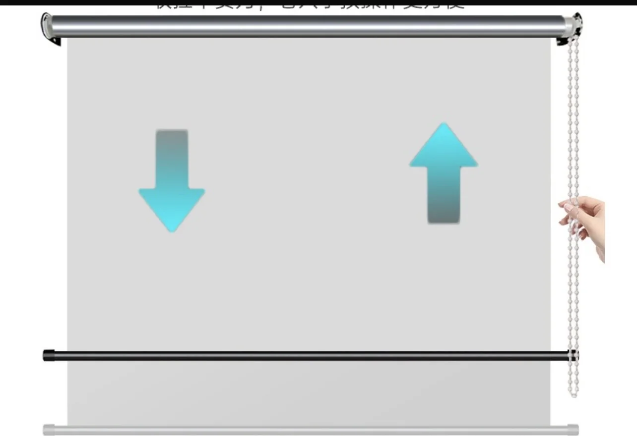 Écran de projection blanc mat deroulant suspendu de 100  pouce pour cinéma intérieur 4K 3D