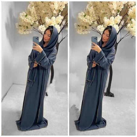 عباية راقية ومع شال وأنيقة بتصميم واسع ومريح