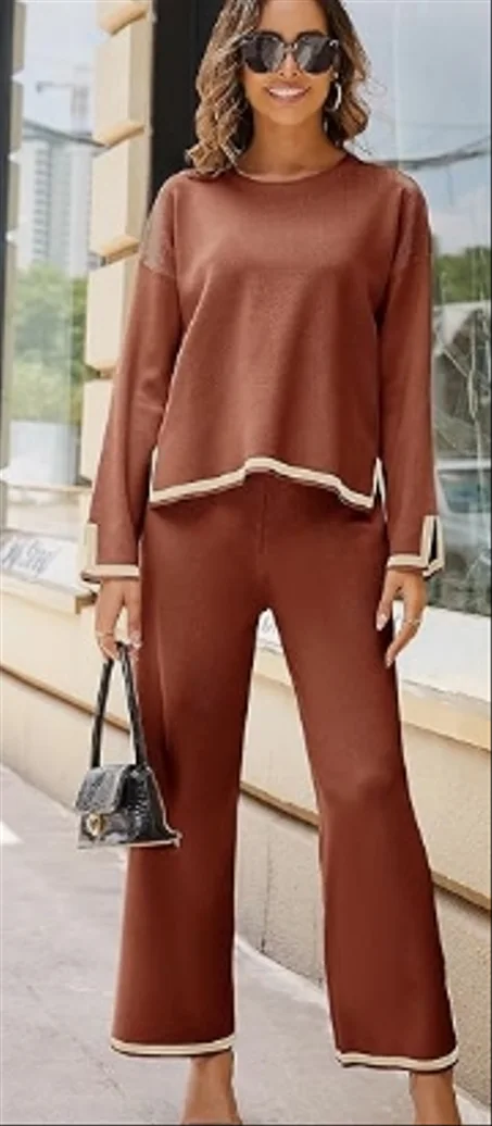 سويتر برقبة دائرية ضيقة وأكمام طويلة للنساء W101112c من تانمينج