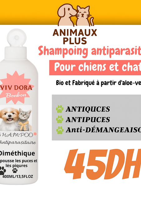 📢 شامبوان طبيعي للكلاب والقطط  ضد الطفيليات والبراغيث 🐶🐱