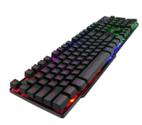Clavier de jeu Gamer Rétro-éclairage RGB 104 touches Azerty + Arabe + MultiMedia