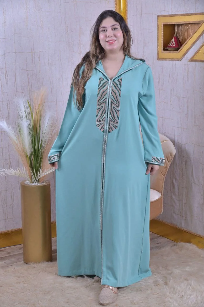 تخفيض جلابة كريب بطرز الحساب – تشكيلة رمضان (فصالة عصرية)