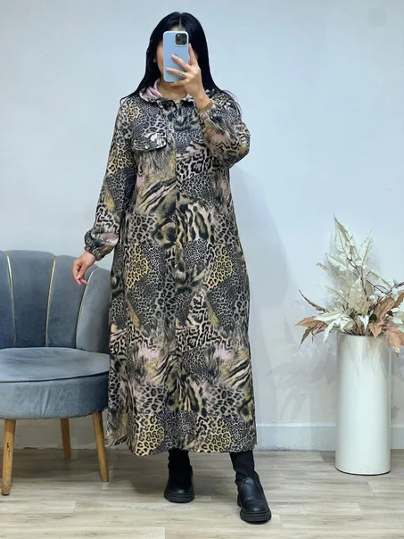 جلابة النمر فودان (Première Qualité) - الأناقة والدفا اللي كتقلبي عليها بـ 249 درهم فقط!