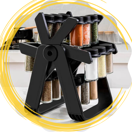 رفّ التوابل الدّوار - تنظيمٌ سهلٌ ووصولٌ سريعٌ!