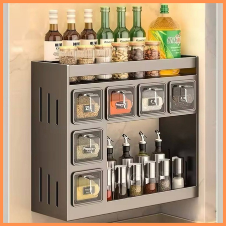 ✨ منظِّم التوابل الذكي | النظام والأناقة في مطبخك! ✨