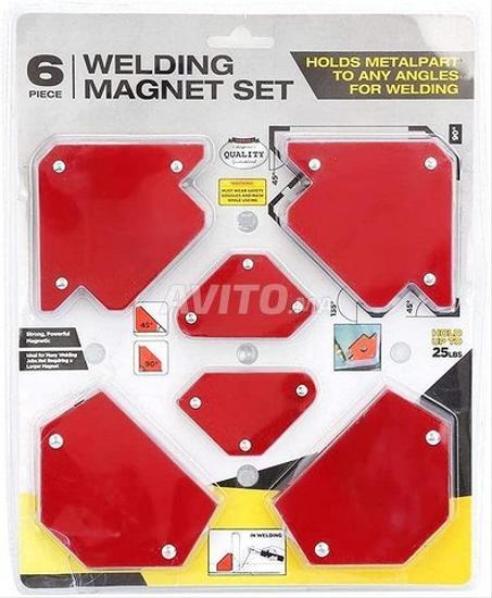 Ensemble de 6 Equerre magnetique de soudage aimants de soudage