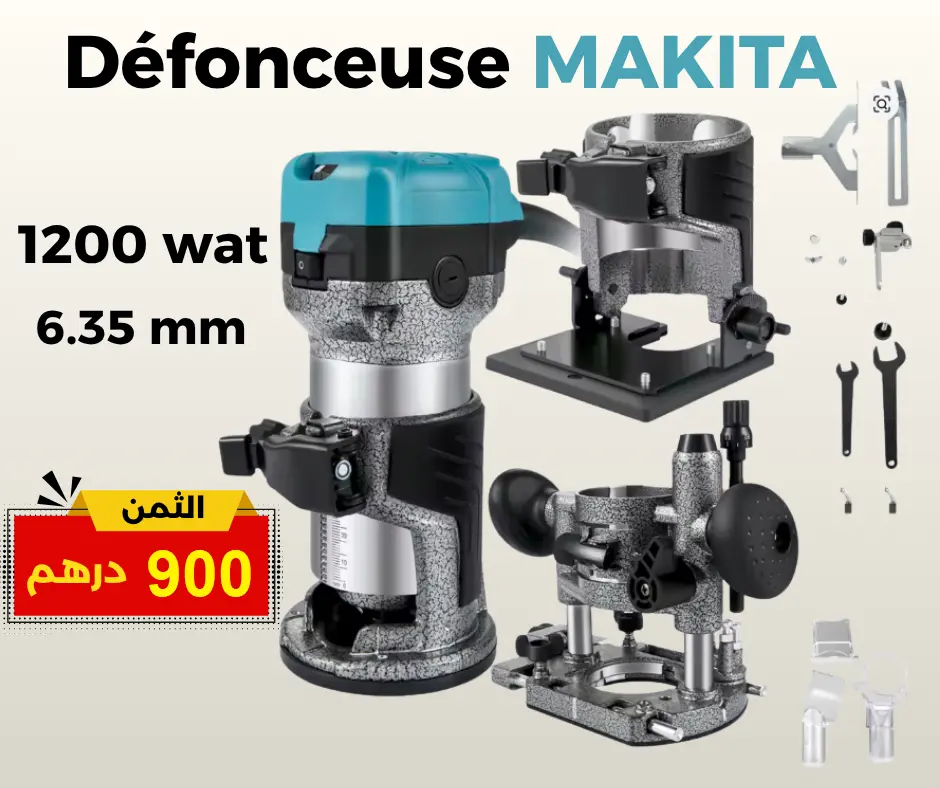 DEFONCEUSES MAKITA 1200 WAT 6.35 MM 900 DH