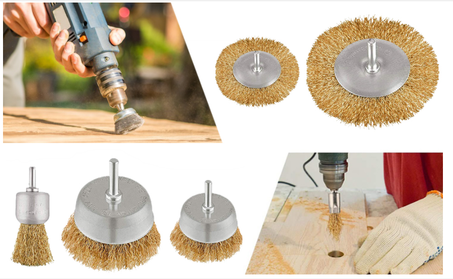 خمس فرشات معدنية  لتنظيف جميع  الاسطح