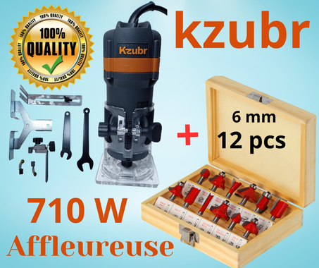 Affleureuse à Bois Défonceuse Électrique Bois kzubr  6 mm