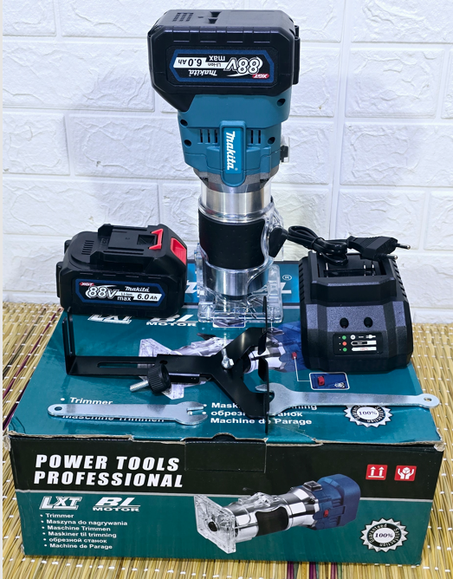 defonceuses makita avec deux batterie   diametre 6.35  mm