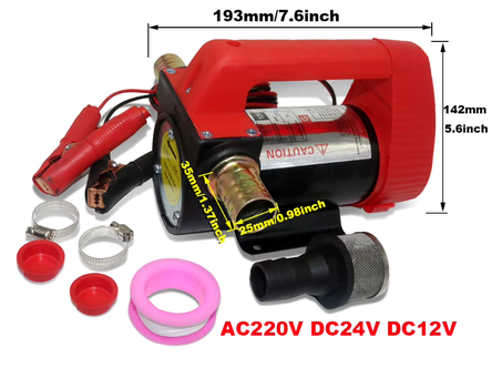 مضخة السوائل . البنزين الزيت متوفرة  24 فولت و 12 فولت