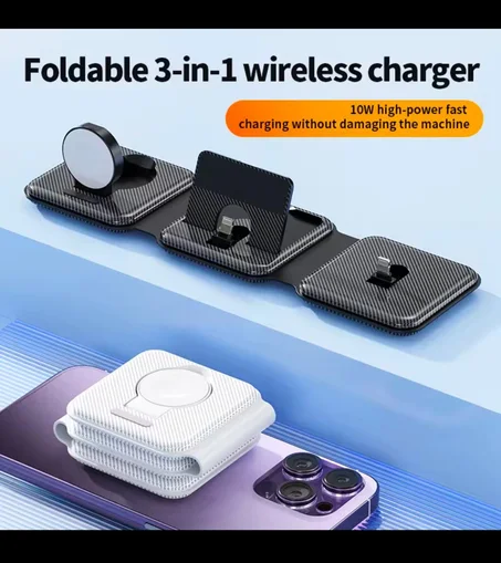 chargeur sans fil pliable multiple pour iWatch AirPods iPhone chargeur de téléphone à charge rapide 3 en 1 15W 2023 nouvelle conception A75.