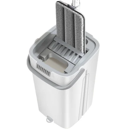 ممسحة، ممسحة ضغط يدوية مع دلو، وسادات بديلة من الألياف الدقيقة للأرضيات السحرية، منظف أرضيات منزلي