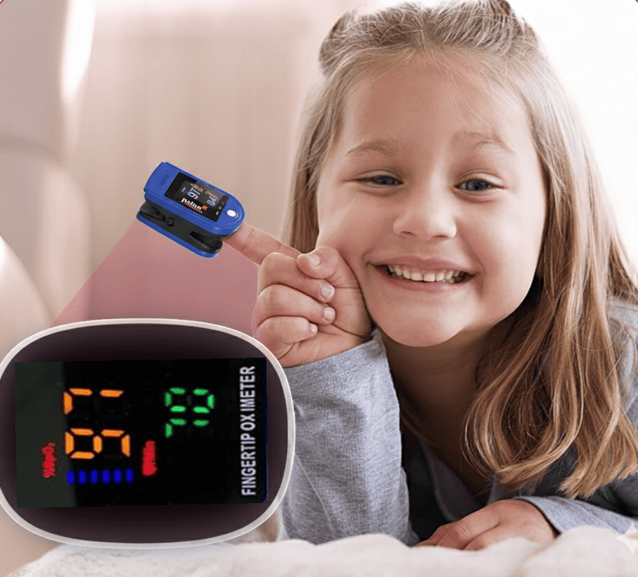 جهاز قياس نسبة الأكسجين في الدم و معدل ضربات القلب المحمول  - بشاشة OLED