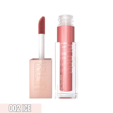 Maybelline لامع شفاه مرطب ولمعان فوري - غني بحمض الهيالورونيك - ليفتر لامع - لون: 002 ثلج