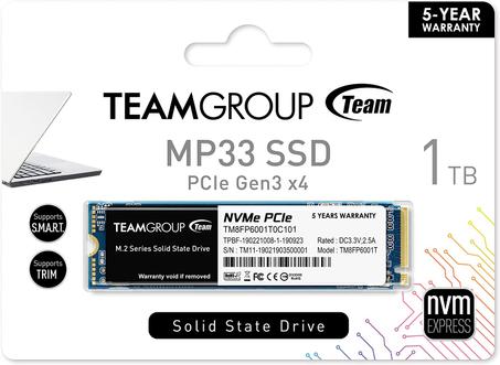 TEAMGROUP MP33 1TB 3D NAND TLC NVMe