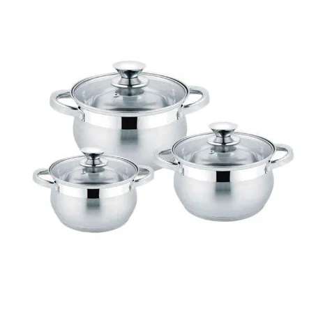 Ensemble de 6 casseroles en acier inoxydable avec couvercles