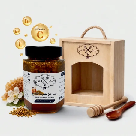 عسل مع حبوب اللقاح