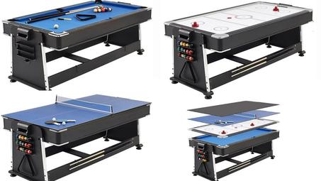 TABLE MULTI JEUX 7FT BILLARD AIR HOCKEY PING PONG