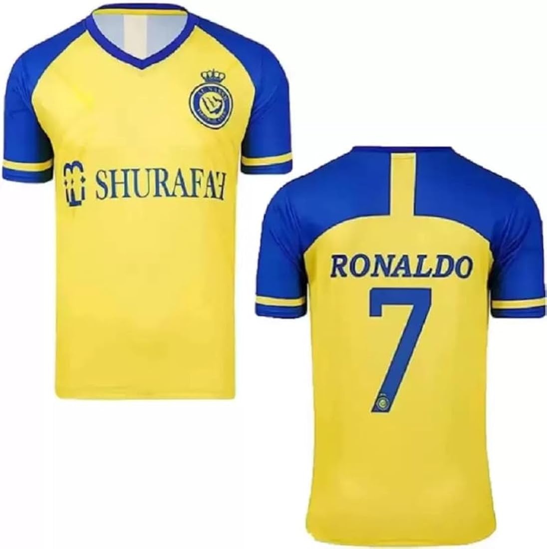 ronaldo al nasser jersey 2024 yellow kids size