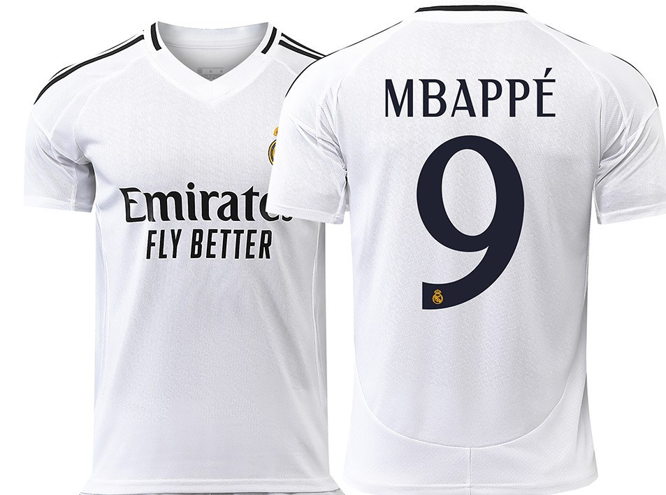 MBAPE white jersey number 9 REAL madrid kids size