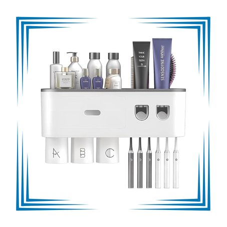 حامل فرشاة الأسنان/رمادي