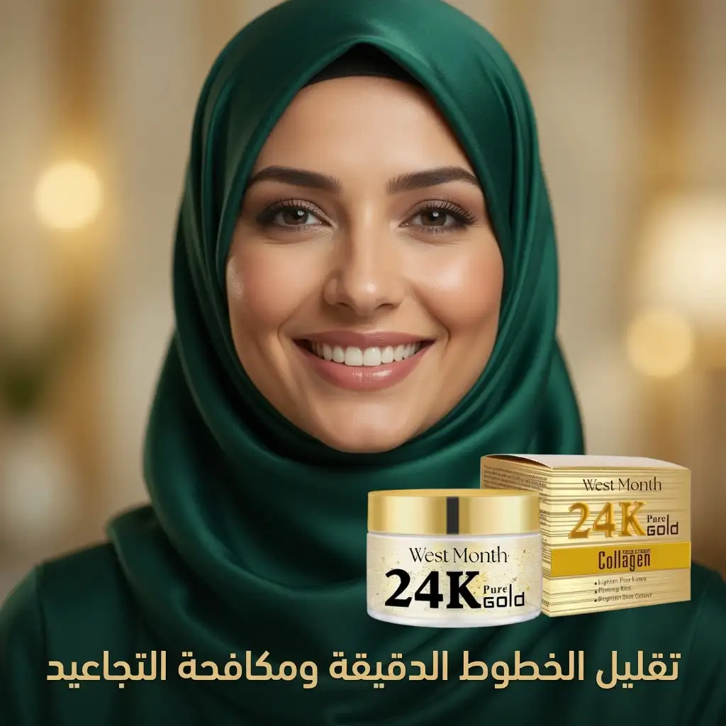 كريم الوجه بالكولاجين والذهب الخالص 24 قيراط
