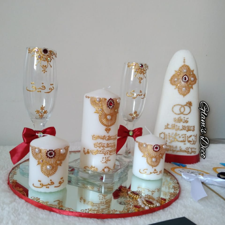 باك شموع باللون الاحمر