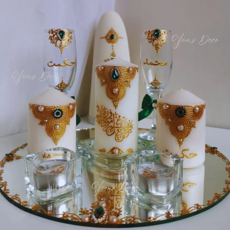 طقم شموع ليلة الحناء