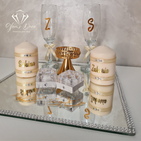 طقم شموع خطوبة