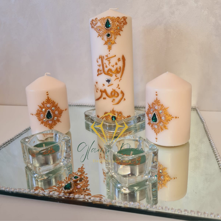 طقم شموع ليلة الحناء