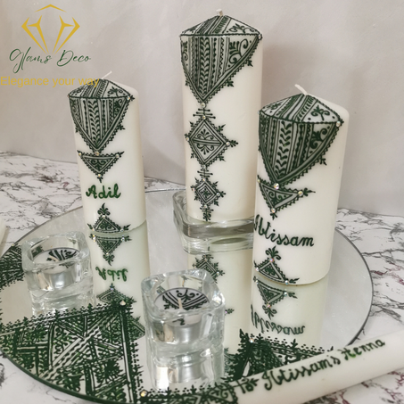 Pack bougies fassi en vert royal