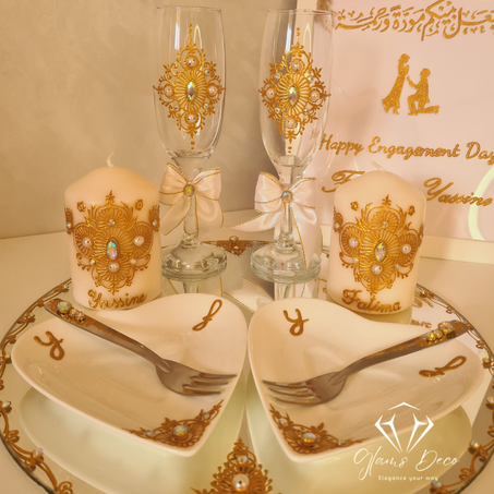 طقم شموع خطوبة