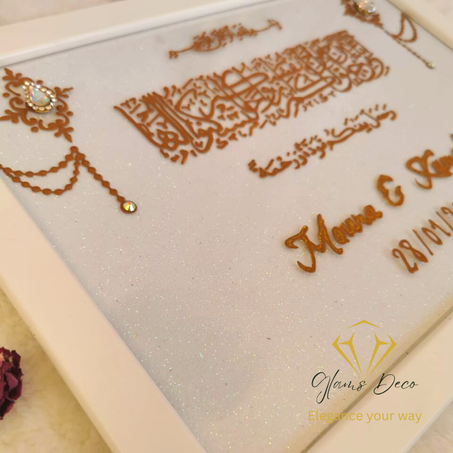 Cadre epoux personalisé strassé