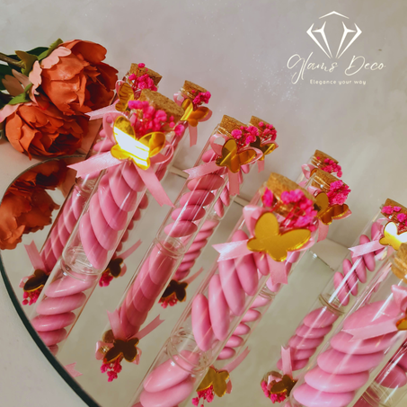 Fiole à dragées  pour naissance